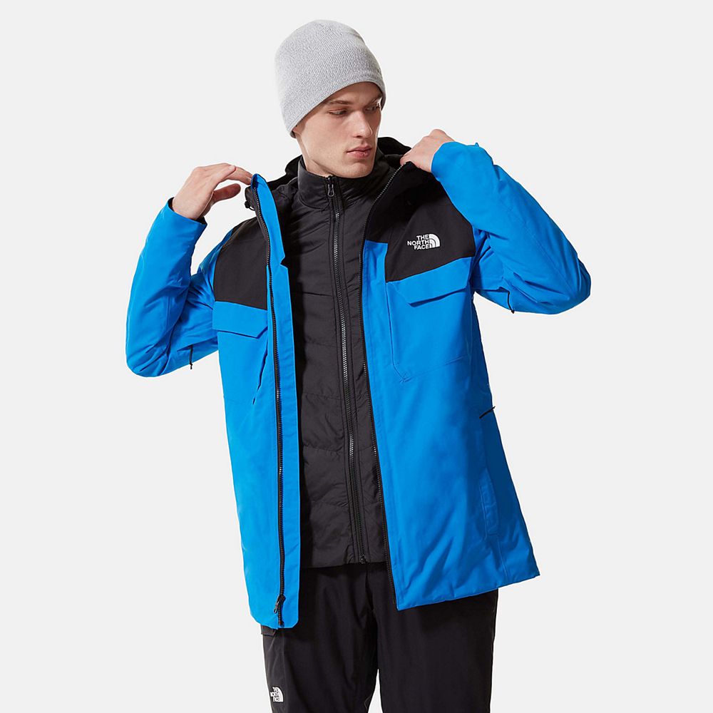 The North Face Insulated Jacket Mens Australia - The North Face Fourbarrel Zip-In Triclimate® Blue /